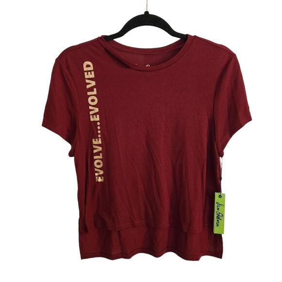 Sam Edelman Slogan High-Low Tee Wine Size XS - Picture 1 of 10